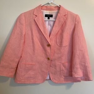 Women’s Talbot’s linen /cotton 3/4 sleeve blazer8p